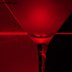 Artistic-Red laser and glass
