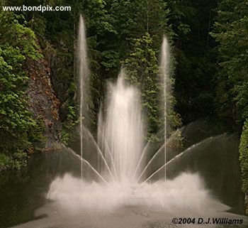 The fountain at Butchart Gardens in Victoria, BC