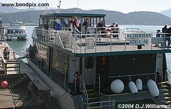 A passenger trip boat near Juneau Alaska