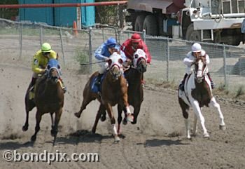 Horse Racing at the Western Montana Fair in Missoula, Montana