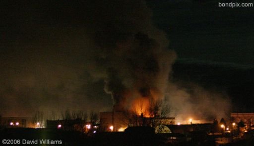 Fire at the historic Rialto Theater in Deer Lodge Montana on November 4th 2006