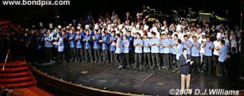 The crew farewell on the cruise ship Oosterdam