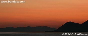 Sunrise over the Inside Passage Alaska