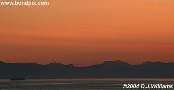 Sunrise over the Inside Passage Alaska