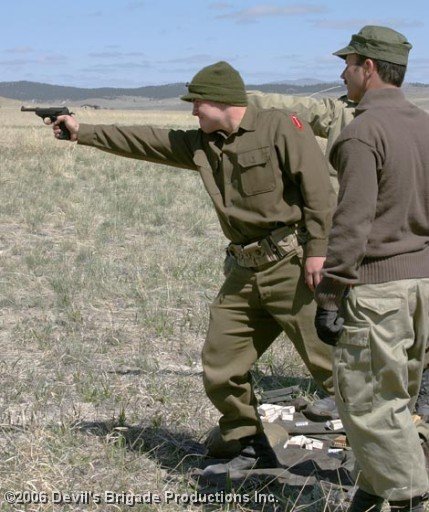 Photoshoot for 'Devils Brigade' at Fort Harrison Helena Montana on 4th May 2006