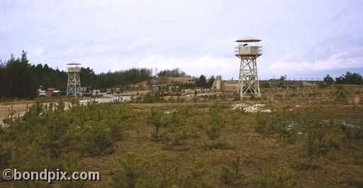 On the set of the James Bond 007 movie Die Another Day - Watch towers