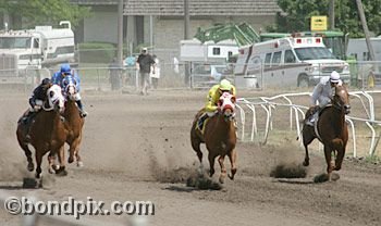 Horse Racing at the Western Montana Fair in Missoula, Montana