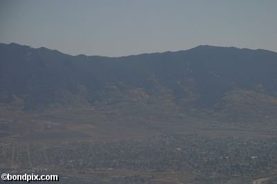 Aerial views over the Deer Lodge valley, Deer Lodge, Anaconda and Butte in Montana