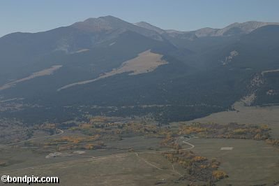 Aerial views over the Deer Lodge valley, Deer Lodge, Anaconda and Butte in Montana