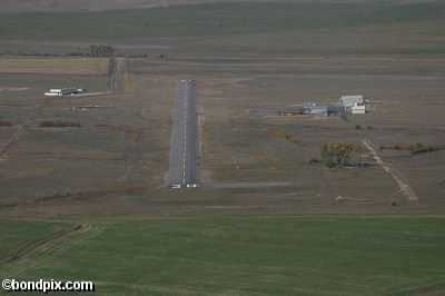 Aerial views over the Deer Lodge valley, Deer Lodge, Anaconda and Butte in Montana