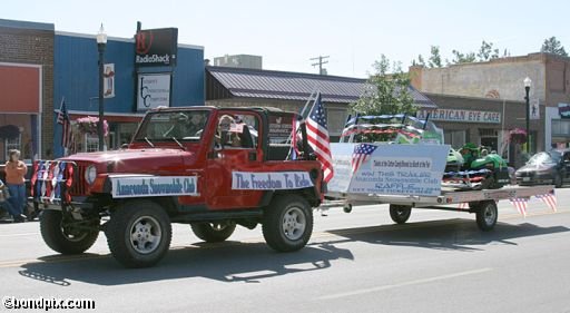 Parade along Main Street in Deer Lodge, Montana