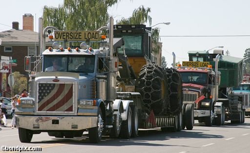 Parade along Main Street in Deer Lodge, Montana