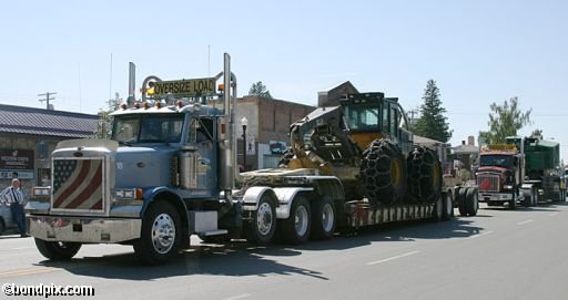Parade along Main Street in Deer Lodge, Montana