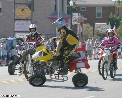 Parade along Main Street in Deer Lodge, Montana