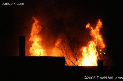 Fire at the historic Rialto Theater in Deer Lodge Montana on November 4th 2006
