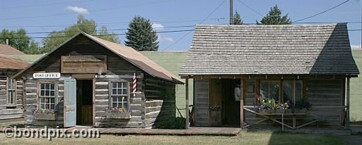 Deer Lodge Museums, Frontier Montana cabins and Post Office
