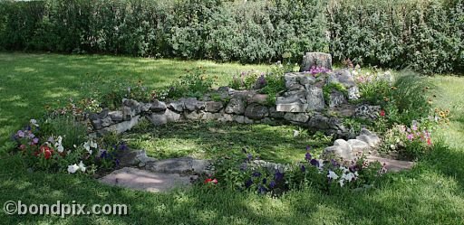 Deer Lodge Museums, Montana, Picnic garden