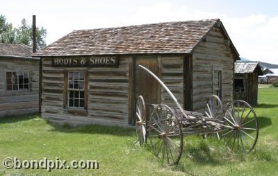 Old Wild West town of Nevada City in Montana