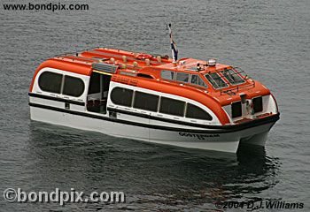 Lifeboat and tender of the cruise ship Oosterdam